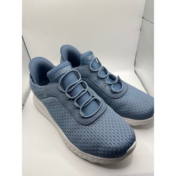 Skechers BOBS Sport‎ Allegiance Slip Ins Womens Blue Memory Foam Sneakers Size 6 - Picture 2 of 8